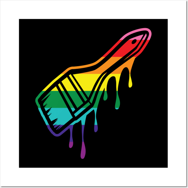 PRIDE Paintbrush Wall Art by IPRINT